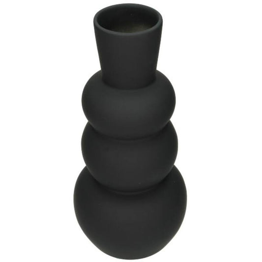 Moderne Vase aus schwarzer Keramik - Luzid Studio 