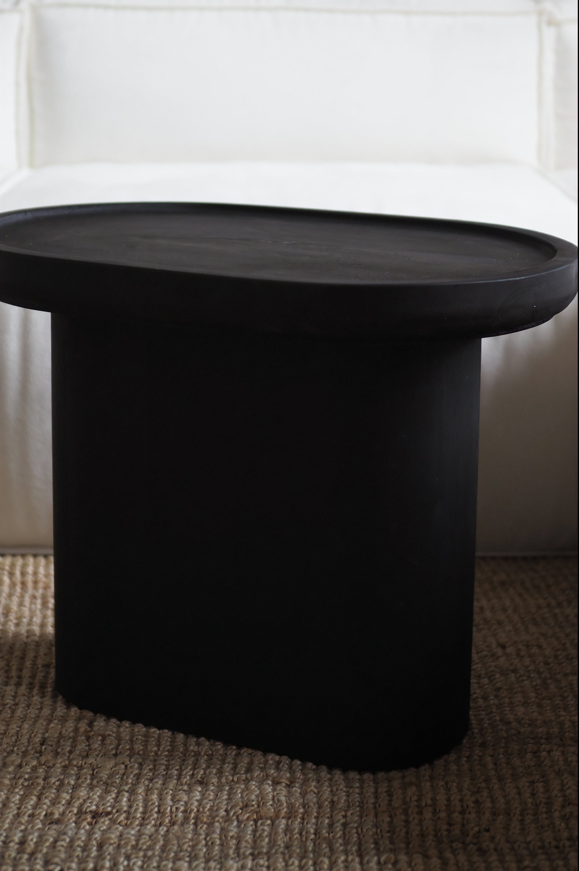 Axel Solid Black Wooden Side Table - Luzid Studio 