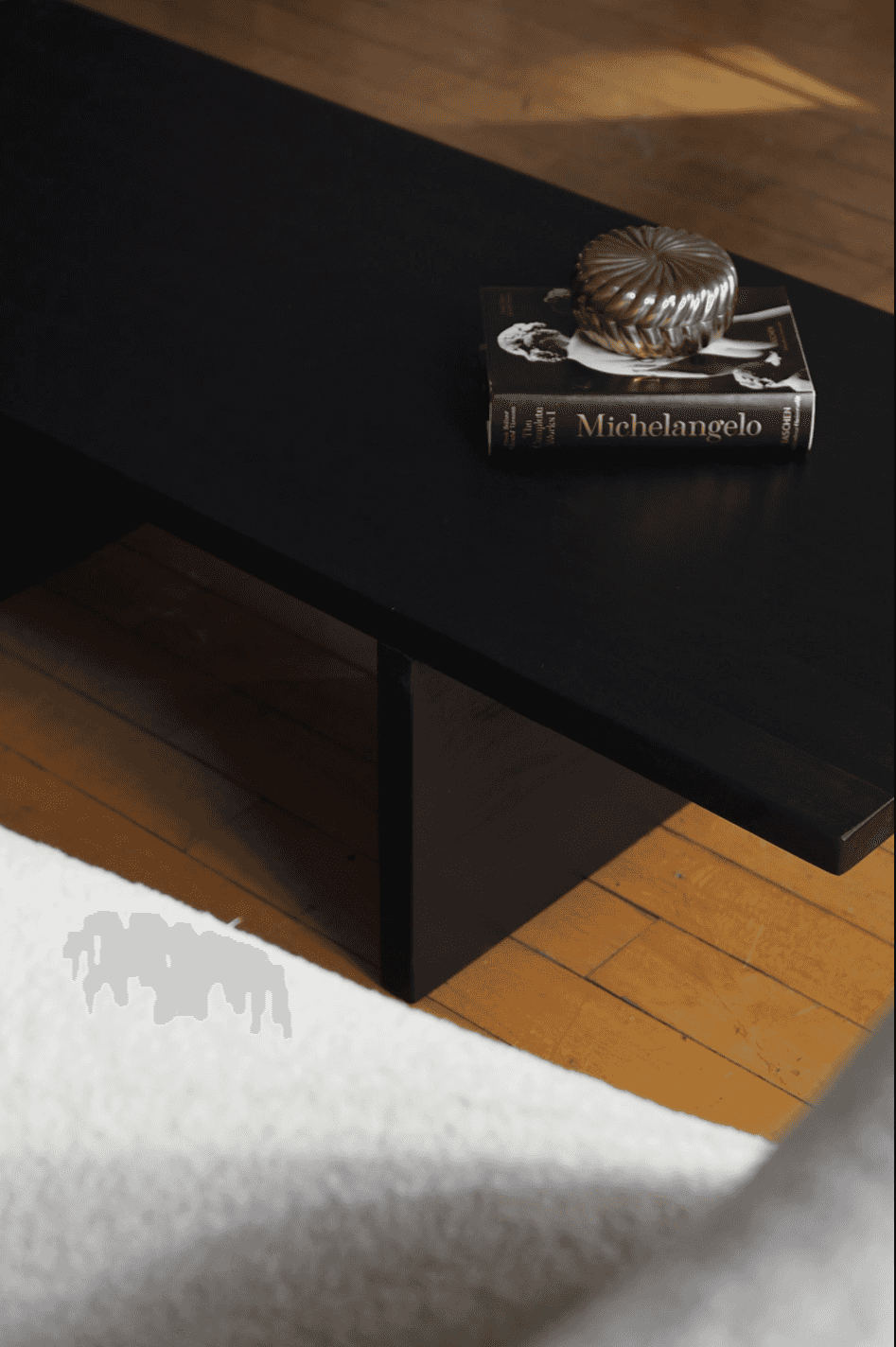 Black Edgy Bridge Coffee Table - Luzid Studio 