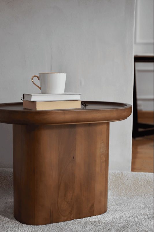 Axel Solid Walnut Color Coffee Table - Luzid Studio 