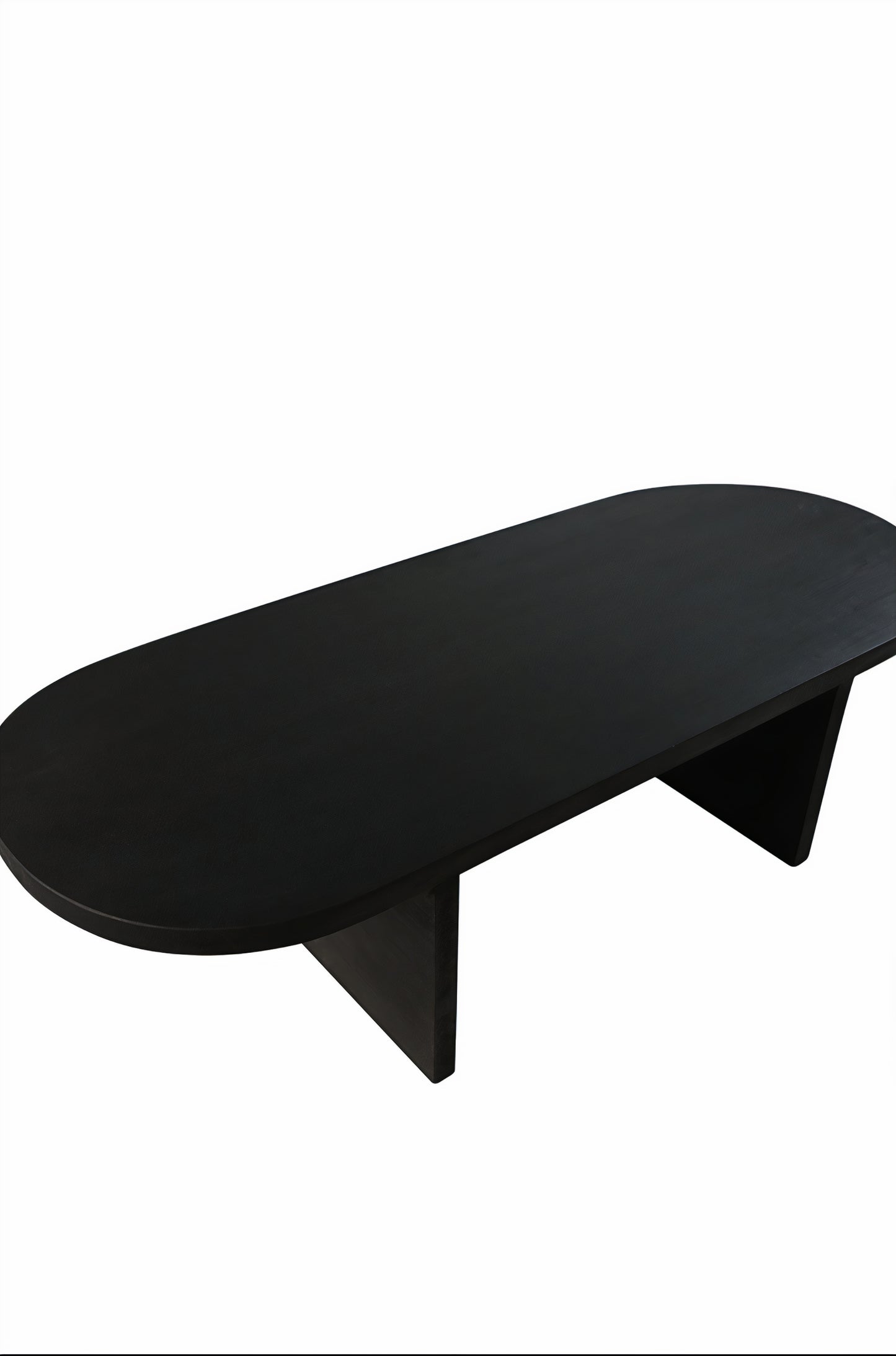 Bridge Oval Black Coffee Table - Luzid Studio 