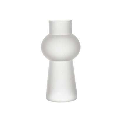 3er Frosted White Vase 16cm Height - Luzid Studio 