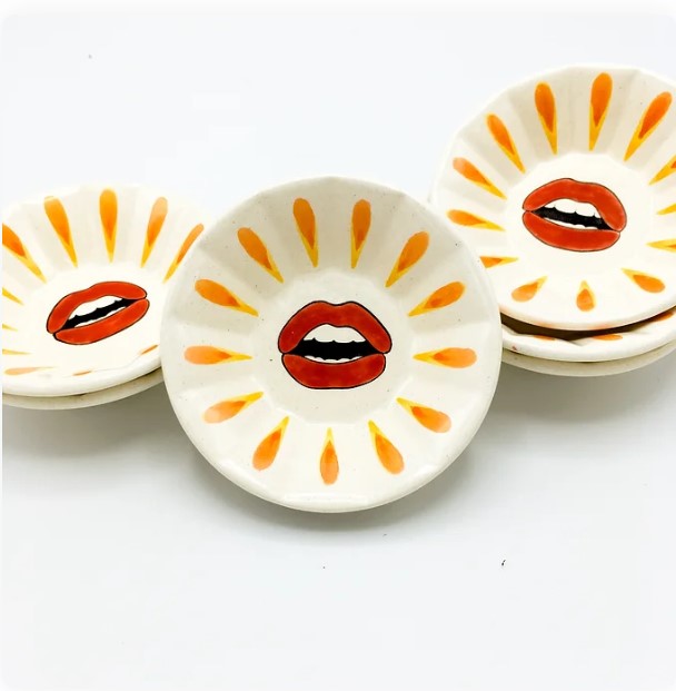 Handgemachte Lippen Teeteller - Luzid Studio 